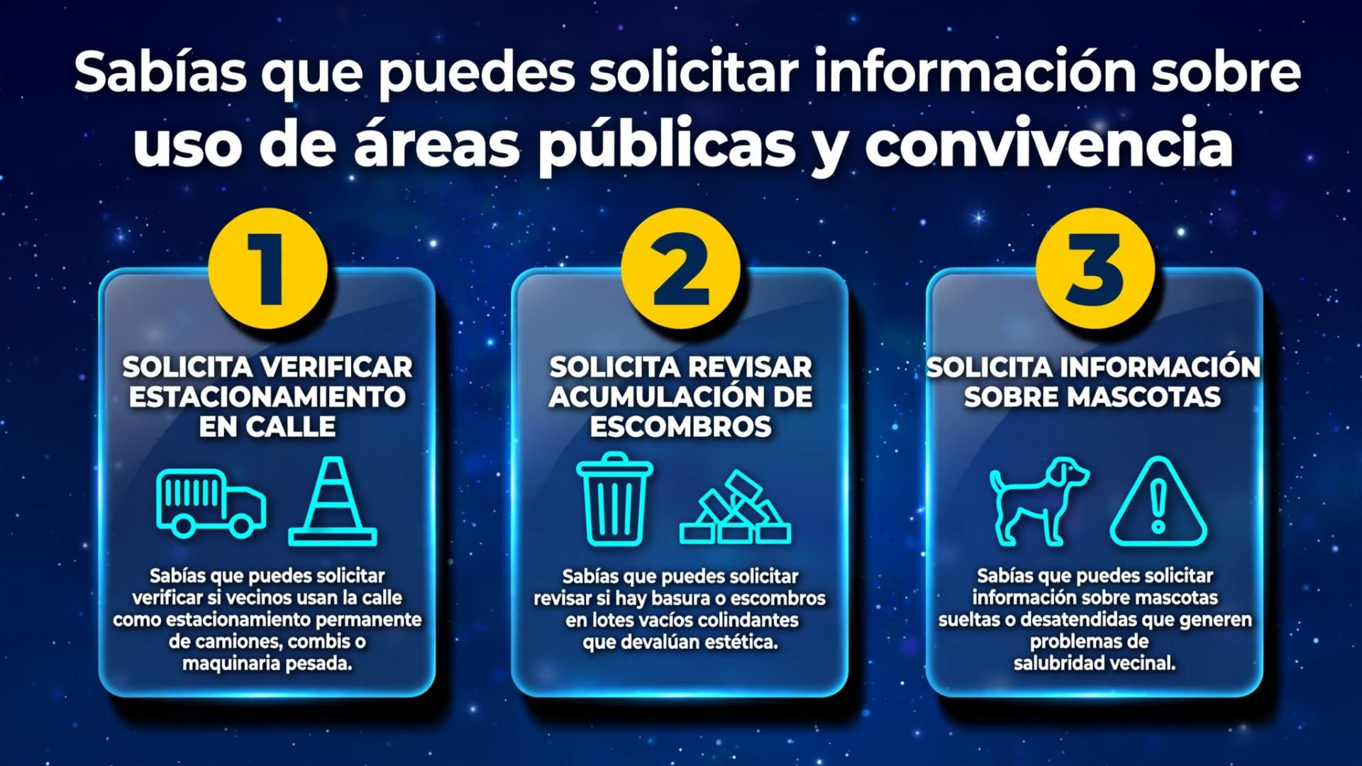 Uso correcto de espacios públicos y calles