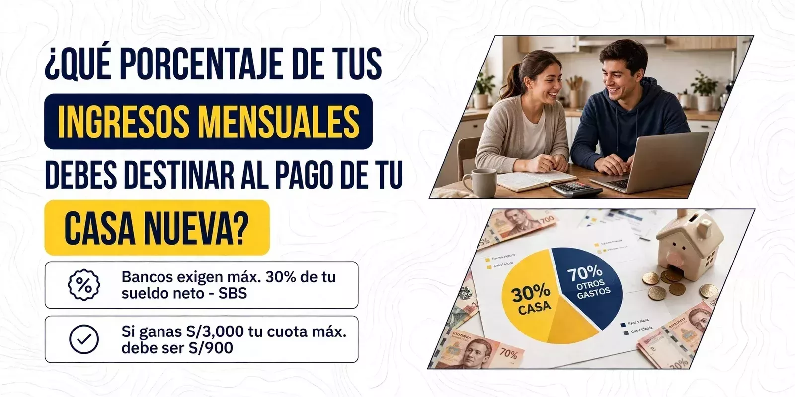 ¿Qué porcentaje de tus ingresos mensuales debes destinar al pago de tu casa nueva?