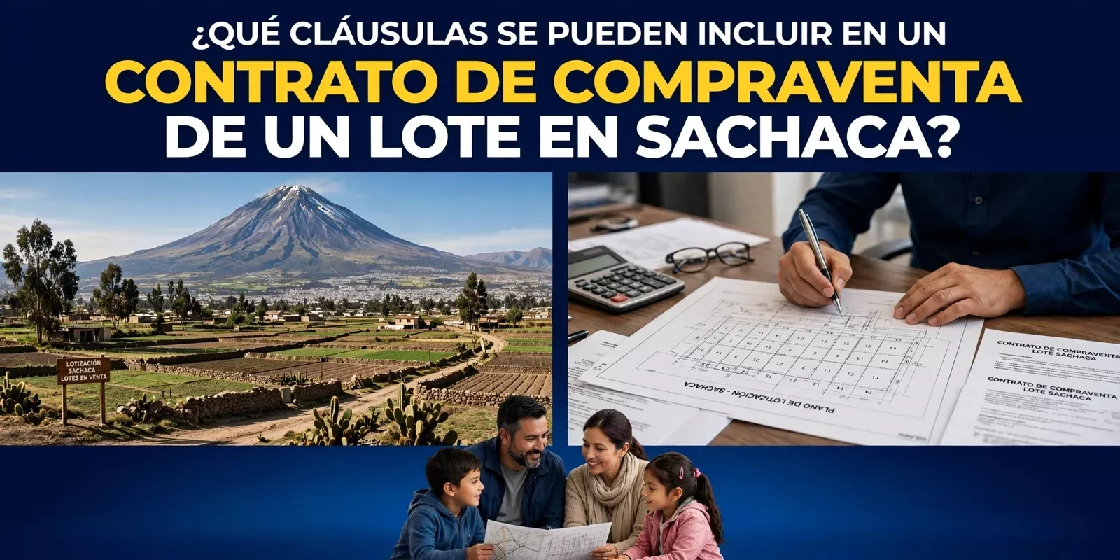 ¿Qué cláusulas se pueden incluir en un contrato de compraventa de un lote en Sachaca?